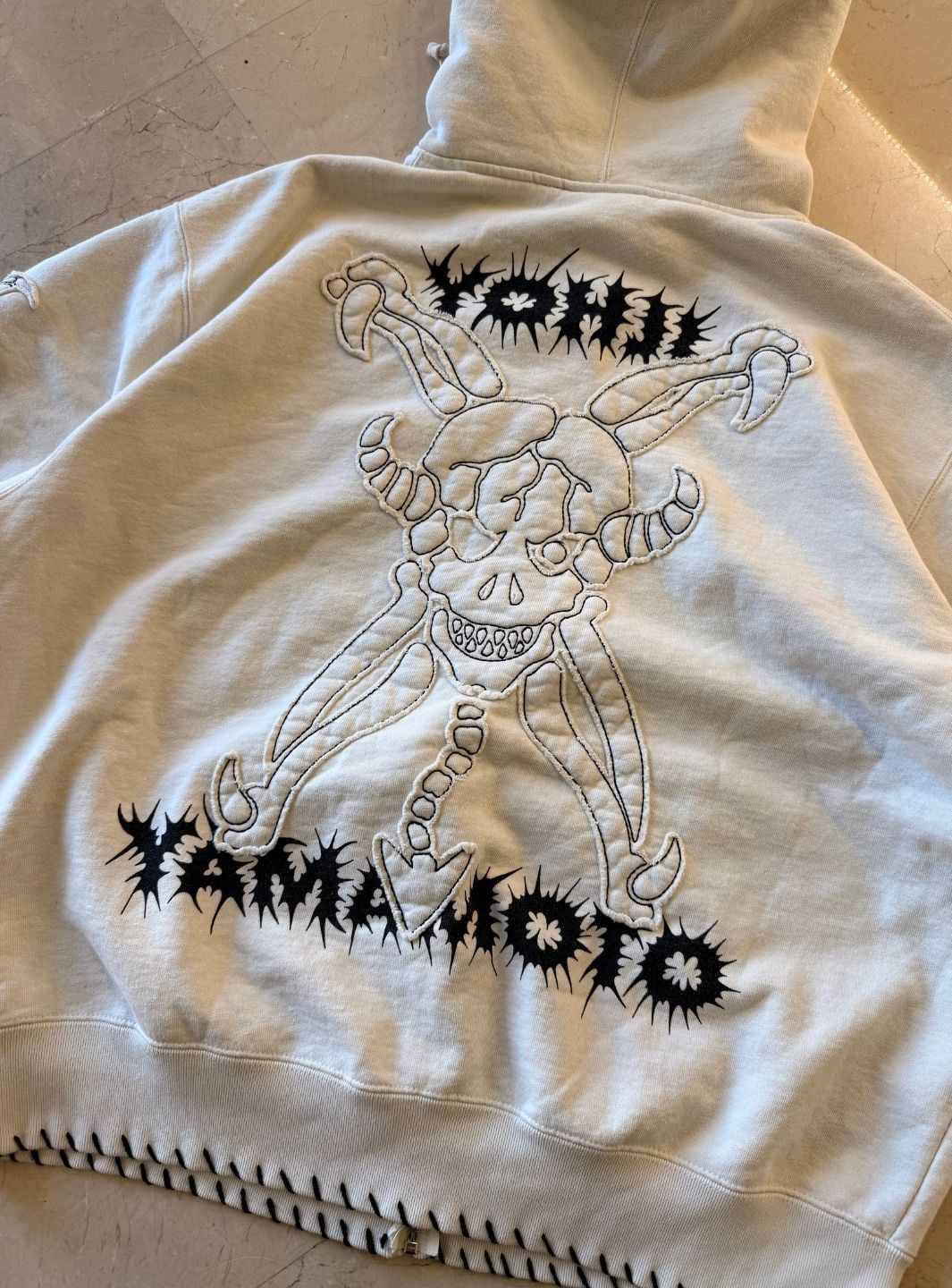 Supreme Y's by Yohji Yamamoto Zip Up Hooded Sweatshirt Natural