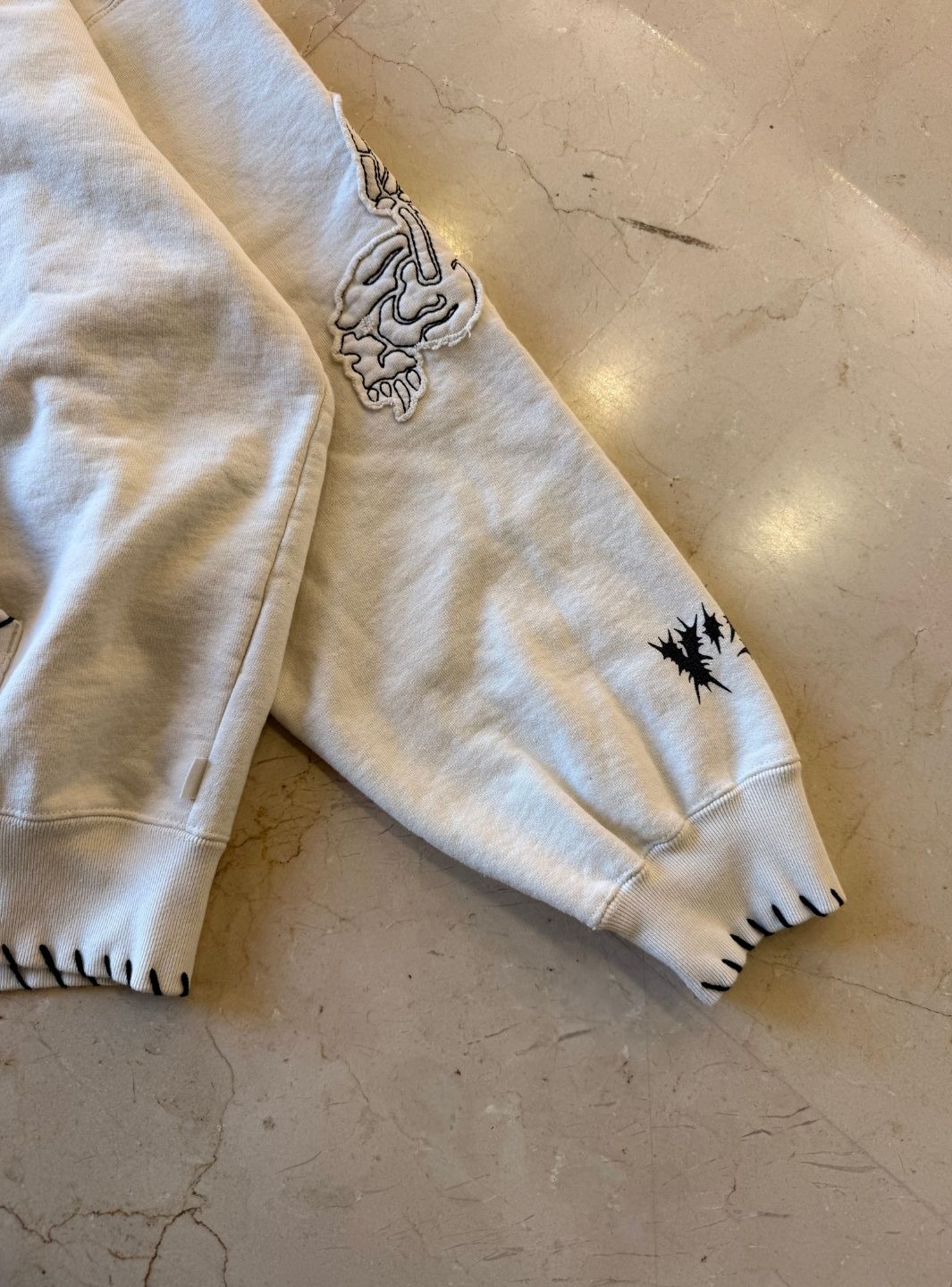 Supreme Y's by Yohji Yamamoto Zip Up Hooded Sweatshirt Natural